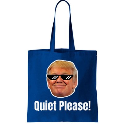 Quiet Please Donald Trump & Kamala Harris Debate Tote Bag