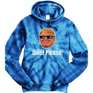 Quiet Please Donald Trump & Kamala Harris Debate Tie Dye Hoodie