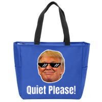 Quiet Please Donald Trump & Kamala Harris Debate Zip Tote Bag