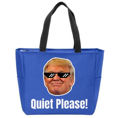 Quiet Please Donald Trump & Kamala Harris Debate Zip Tote Bag