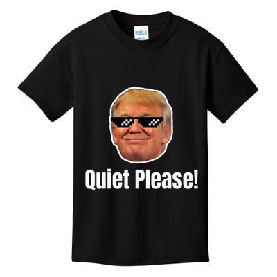 Quiet Please Donald Trump & Kamala Harris Debate Funny Meme Kids T-Shirt