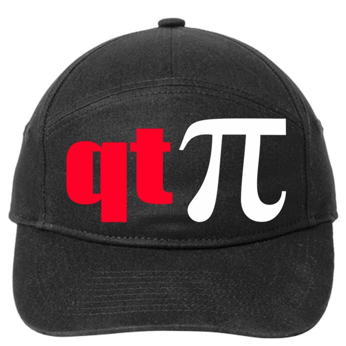 Qt Pi Funny Pi Math Nerdy Geek Humor Pi Day Cool Humor Great Gift 7-Panel Snapback Hat