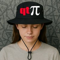 Qt Pi Funny Pi Math Nerdy Geek Humor Pi Day Cool Humor Great Gift Bucket Hat