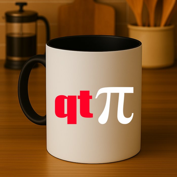 Qt Pi Funny Pi Math Nerdy Geek Humor Pi Day Cool Humor Great Gift Mug