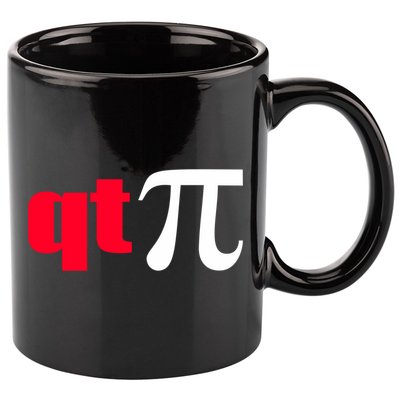Qt Pi Funny Pi Math Nerdy Geek Humor Pi Day Cool Humor Great Gift 11oz C Handle Ceramic Mug