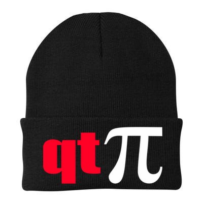 Qt Pi Funny Pi Math Nerdy Geek Humor Pi Day Cool Humor Great Gift Knit Cap Winter Beanie