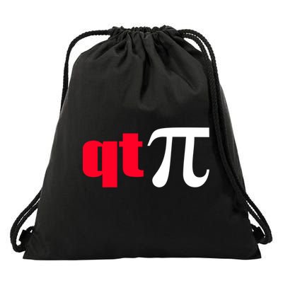 Qt Pi Funny Pi Math Nerdy Geek Humor Pi Day Cool Humor Great Gift Drawstring Bag