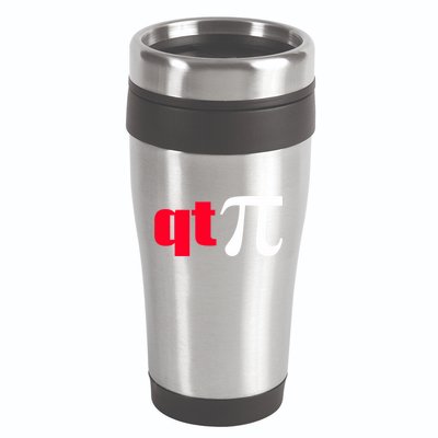 Qt Pi Funny Pi Math Nerdy Geek Humor Pi Day Cool Humor Great Gift 16oz Travel Tumbler