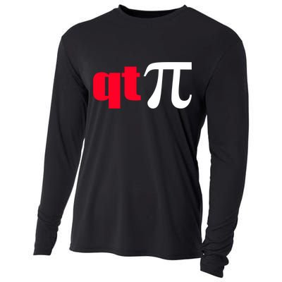 Qt Pi Funny Pi Math Nerdy Geek Humor Pi Day Cool Humor Great Gift Cooling Performance Long Sleeve Crew