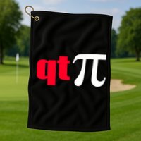Qt Pi Funny Pi Math Nerdy Geek Humor Pi Day Cool Humor Great Gift Golf Towel