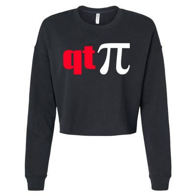 Qt Pi Funny Pi Math Nerdy Geek Humor Pi Day Cool Humor Great Gift Cropped Pullover Crew