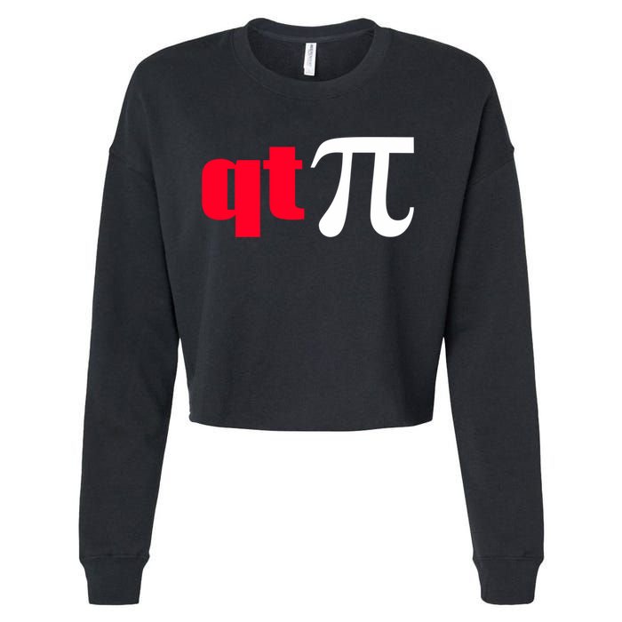 Qt Pi Funny Pi Math Nerdy Geek Humor Pi Day Cool Humor Great Gift Cropped Pullover Crew