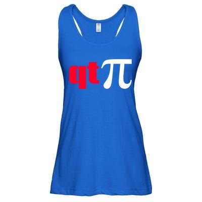 Qt Pi Funny Pi Math Nerdy Geek Humor Pi Day Cool Humor Great Gift Ladies Essential Flowy Tank