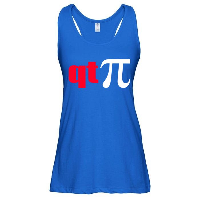 Qt Pi Funny Pi Math Nerdy Geek Humor Pi Day Cool Humor Great Gift Ladies Essential Flowy Tank
