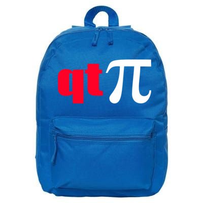 Qt Pi Funny Pi Math Nerdy Geek Humor Pi Day Cool Humor Great Gift 16 in Basic Backpack