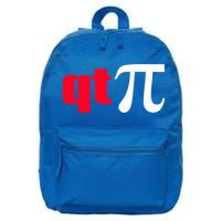 Qt Pi Funny Pi Math Nerdy Geek Humor Pi Day Cool Humor Great Gift 16 in Basic Backpack