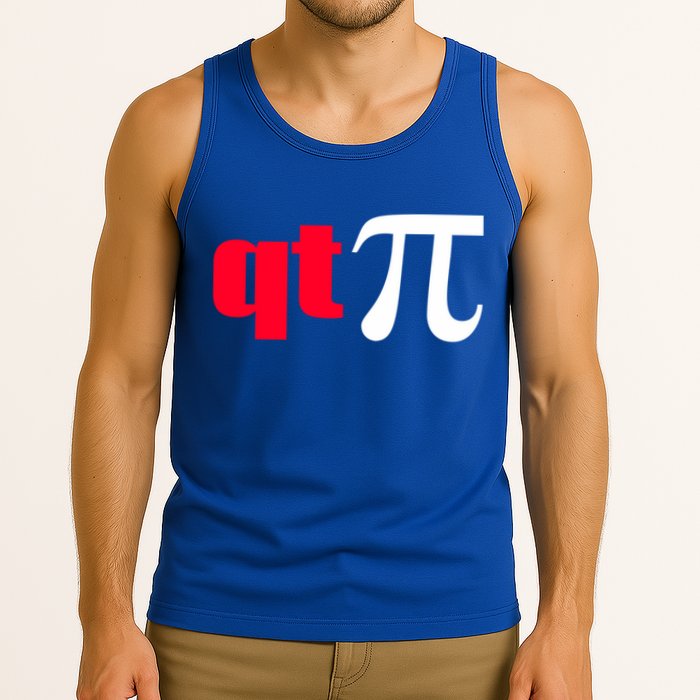 Qt Pi Funny Pi Math Nerdy Geek Humor Pi Day Cool Humor Great Gift Tank Top