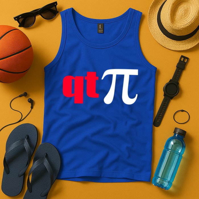 Qt Pi Funny Pi Math Nerdy Geek Humor Pi Day Cool Humor Great Gift Tank Top