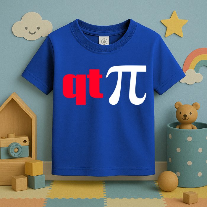 Qt Pi Funny Pi Math Nerdy Geek Humor Pi Day Cool Humor Great Gift Toddler T-Shirt