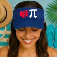 Qt Pi Funny Pi Math Nerdy Geek Humor Pi Day Cool Humor Great Gift Visor