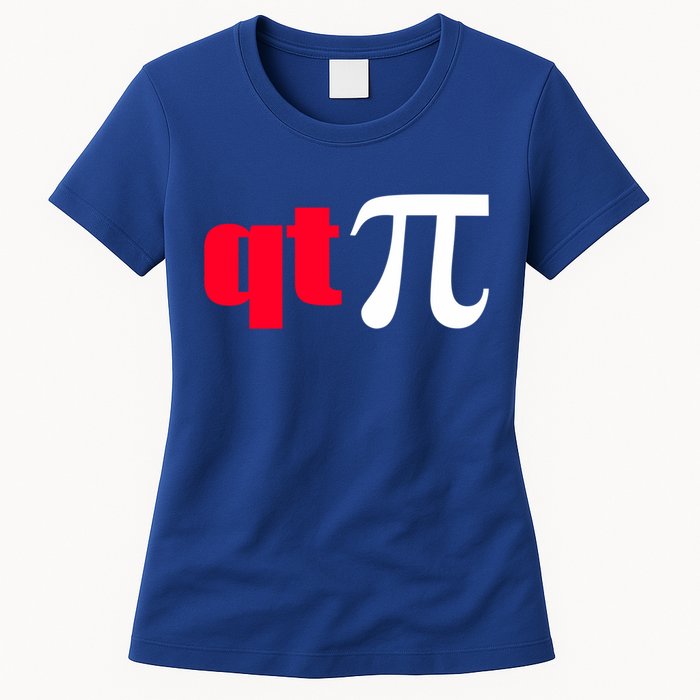 Qt Pi Funny Pi Math Nerdy Geek Humor Pi Day Cool Humor Great Gift Womens T-Shirt