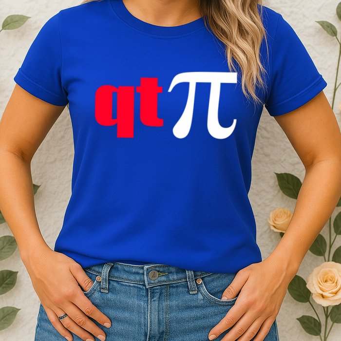 Qt Pi Funny Pi Math Nerdy Geek Humor Pi Day Cool Humor Great Gift Womens T-Shirt