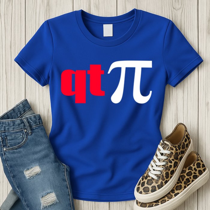 Qt Pi Funny Pi Math Nerdy Geek Humor Pi Day Cool Humor Great Gift Womens T-Shirt