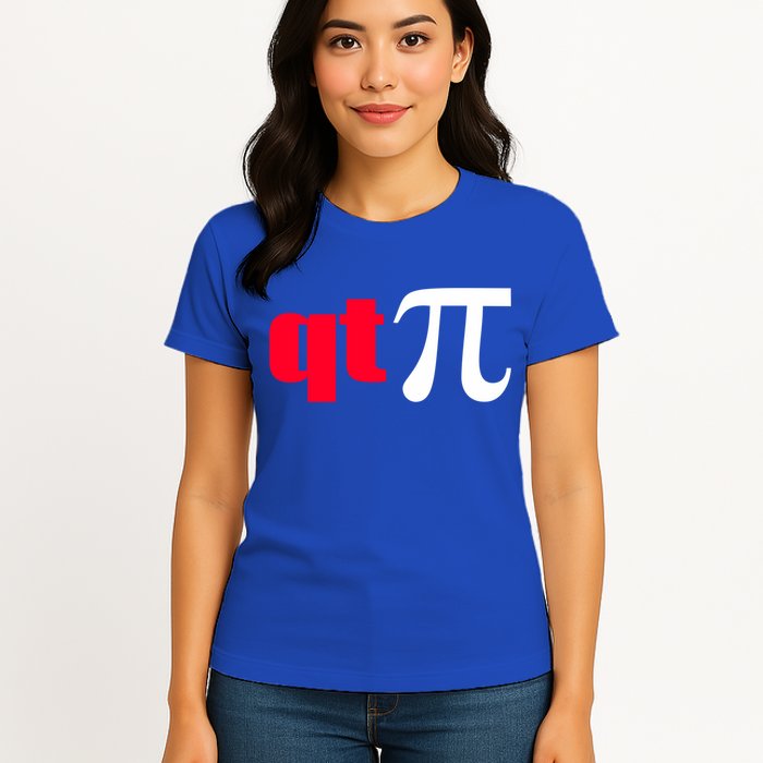 Qt Pi Funny Pi Math Nerdy Geek Humor Pi Day Cool Humor Great Gift Womens T-Shirt