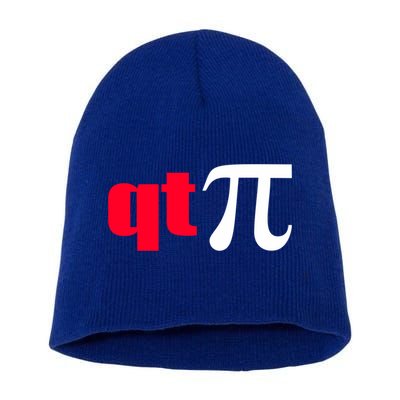 Qt Pi Funny Pi Math Nerdy Geek Humor Pi Day Cool Humor Great Gift Short Acrylic Beanie