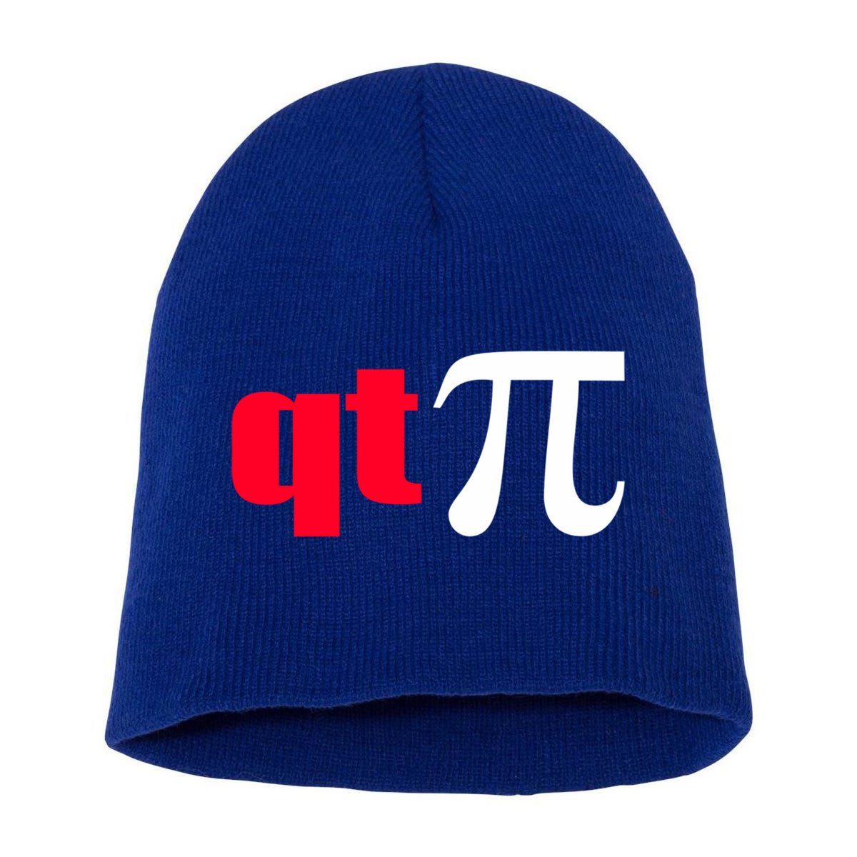 Qt Pi Funny Pi Math Nerdy Geek Humor Pi Day Cool Humor Great Gift Short Acrylic Beanie
