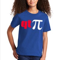 Qt Pi Funny Pi Math Nerdy Geek Humor Pi Day Cool Humor Great Gift Kids T-Shirt