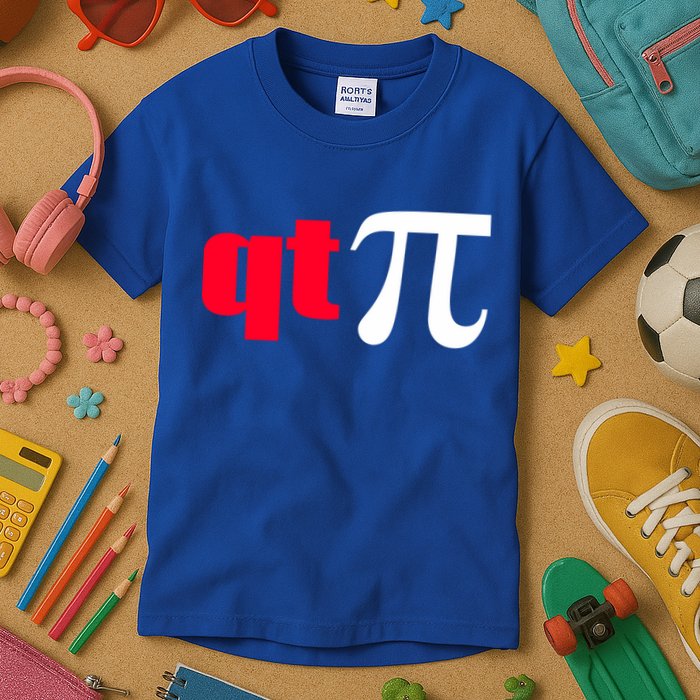 Qt Pi Funny Pi Math Nerdy Geek Humor Pi Day Cool Humor Great Gift Kids T-Shirt