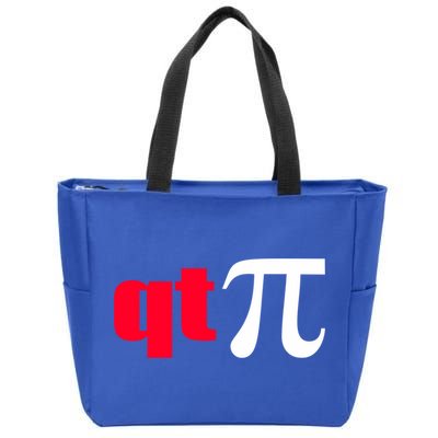 Qt Pi Funny Pi Math Nerdy Geek Humor Pi Day Cool Humor Great Gift Zip Tote Bag