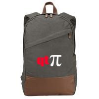 Qt Pi Funny Pi Math Nerdy Geek Humor Pi Day Cool Humor Great Gift Cotton Canvas Backpack