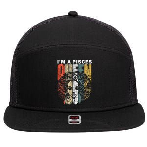 Queen Pisces Gifts for Wo February March Bday 7 Panel Mesh Trucker Snapback Hat