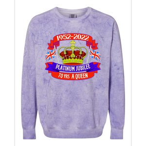 Queens Platinum Jubilee Cool Gift Queen Jubilee Union Jack Gift Funny Gift Colorblast Crewneck Sweatshirt