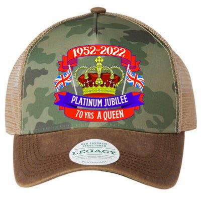 Queens Platinum Jubilee Cool Gift Queen Jubilee Union Jack Gift Funny Gift Legacy Tie Dye Trucker Hat