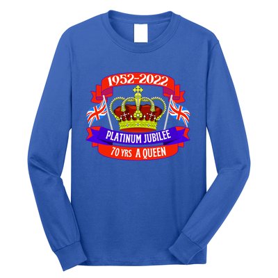 Queens Platinum Jubilee Cool Gift Queen Jubilee Union Jack Gift Funny Gift Long Sleeve Shirt