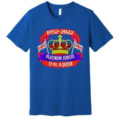 Queens Platinum Jubilee Cool Gift Queen Jubilee Union Jack Gift Funny Gift Premium T-Shirt