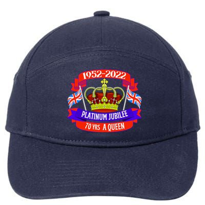 Queens Platinum Jubilee Cool Gift Queen Jubilee Union Jack Gift Funny Gift 7-Panel Snapback Hat