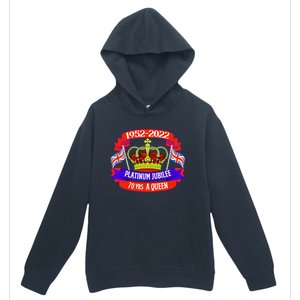 Queens Platinum Jubilee Cool Gift Queen Jubilee Union Jack Gift Funny Gift Urban Pullover Hoodie