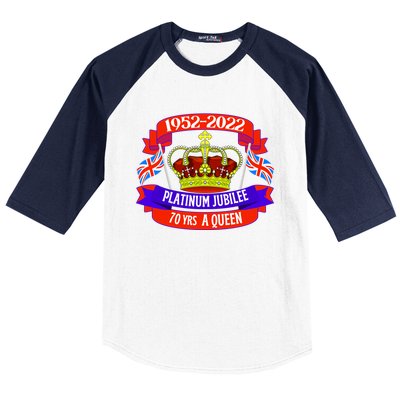 Queens Platinum Jubilee Cool Gift Queen Jubilee Union Jack Gift Funny Gift Baseball Sleeve Shirt