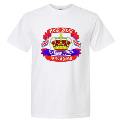 Queens Platinum Jubilee Cool Gift Queen Jubilee Union Jack Gift Funny Gift Garment-Dyed Heavyweight T-Shirt