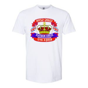 Queens Platinum Jubilee Cool Gift Queen Jubilee Union Jack Gift Funny Gift Softstyle CVC T-Shirt