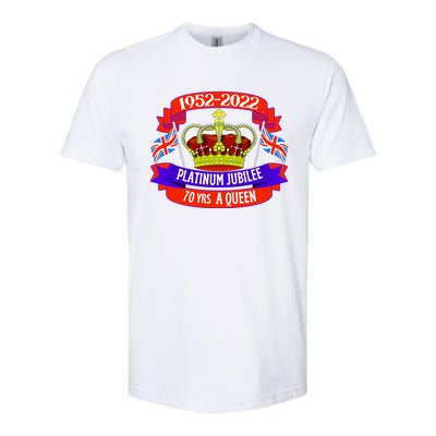 Queens Platinum Jubilee Cool Gift Queen Jubilee Union Jack Gift Funny Gift Softstyle CVC T-Shirt