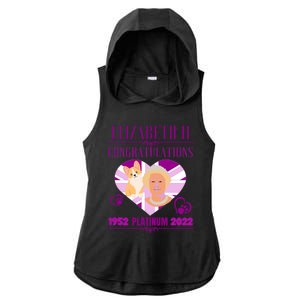 Queens Platinum Jubilee Cool Gift Queen Platinum Jubilee Gift Ladies PosiCharge Tri-Blend Wicking Draft Hoodie Tank