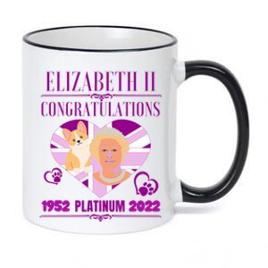 Queens Platinum Jubilee Cool Gift Queen Platinum Jubilee Gift 11oz Black Color Changing Mug