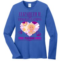 Queens Platinum Jubilee Cool Gift Queen Platinum Jubilee Gift Ladies Long Sleeve Shirt