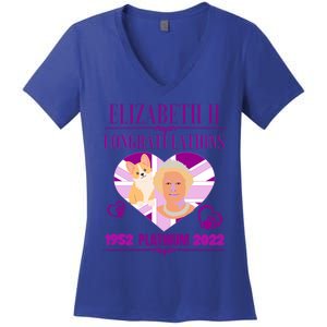 Queens Platinum Jubilee Cool Gift Queen Platinum Jubilee Gift Women's V-Neck T-Shirt