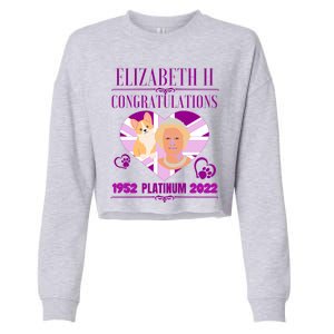 Queens Platinum Jubilee Cool Gift Queen Platinum Jubilee Gift Cropped Pullover Crew